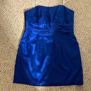 David's Bridal size 20 royal blue strapless Dress